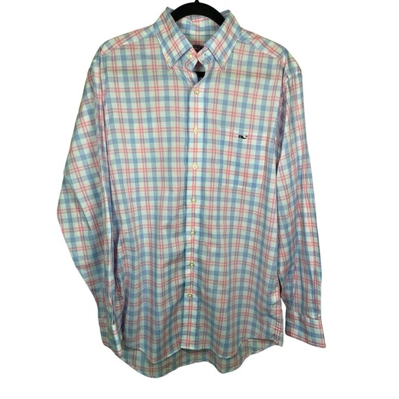 Vineyard Vines Other - Vineyard Vines Shirt Men’s M Blue Plaid Classic Fit‎ Tucker Shirt Preppy Cotton